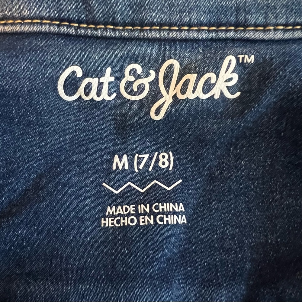 Kids Cat & Jack Blue Jean Jacket…Size M 7/8 - Picture 5 of 7